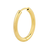 14K Gold 3MM 20x15 Oval Hoop Earrings