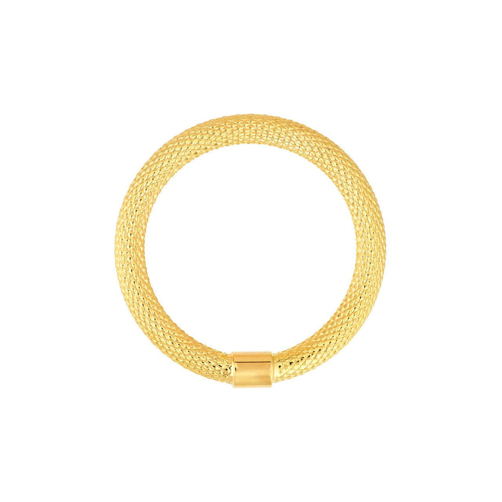 14K Gold Textured Diamond Cut Ring
