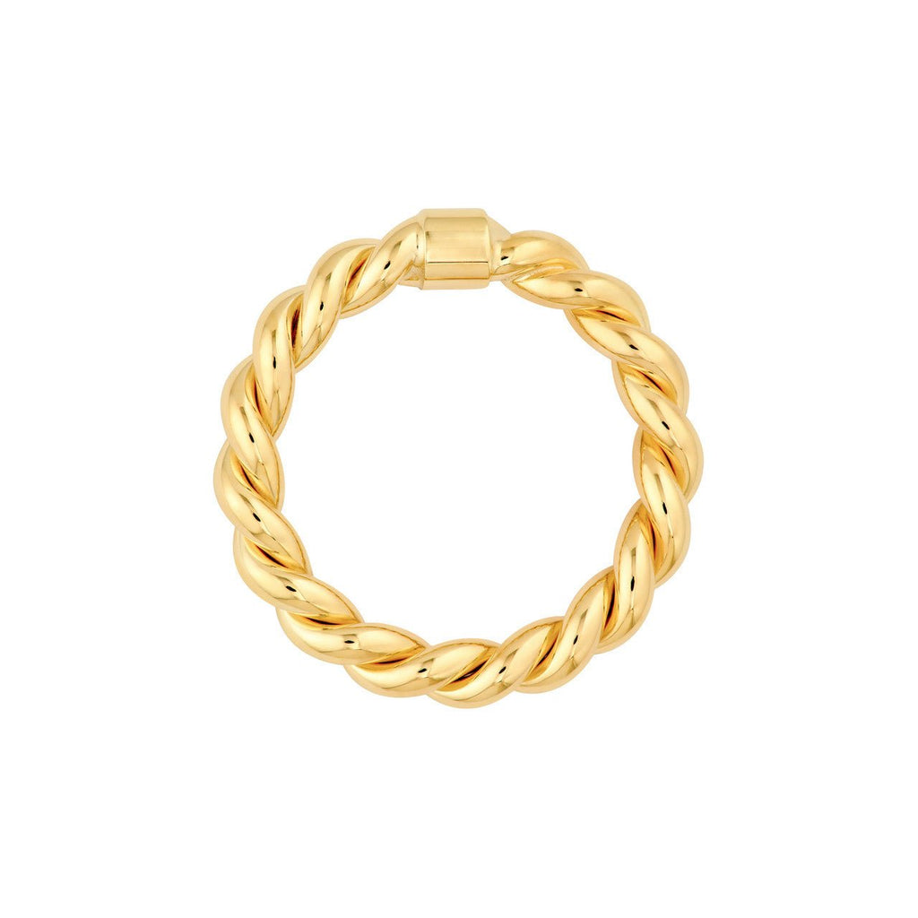 14K Gold Double Twist Tube Ring