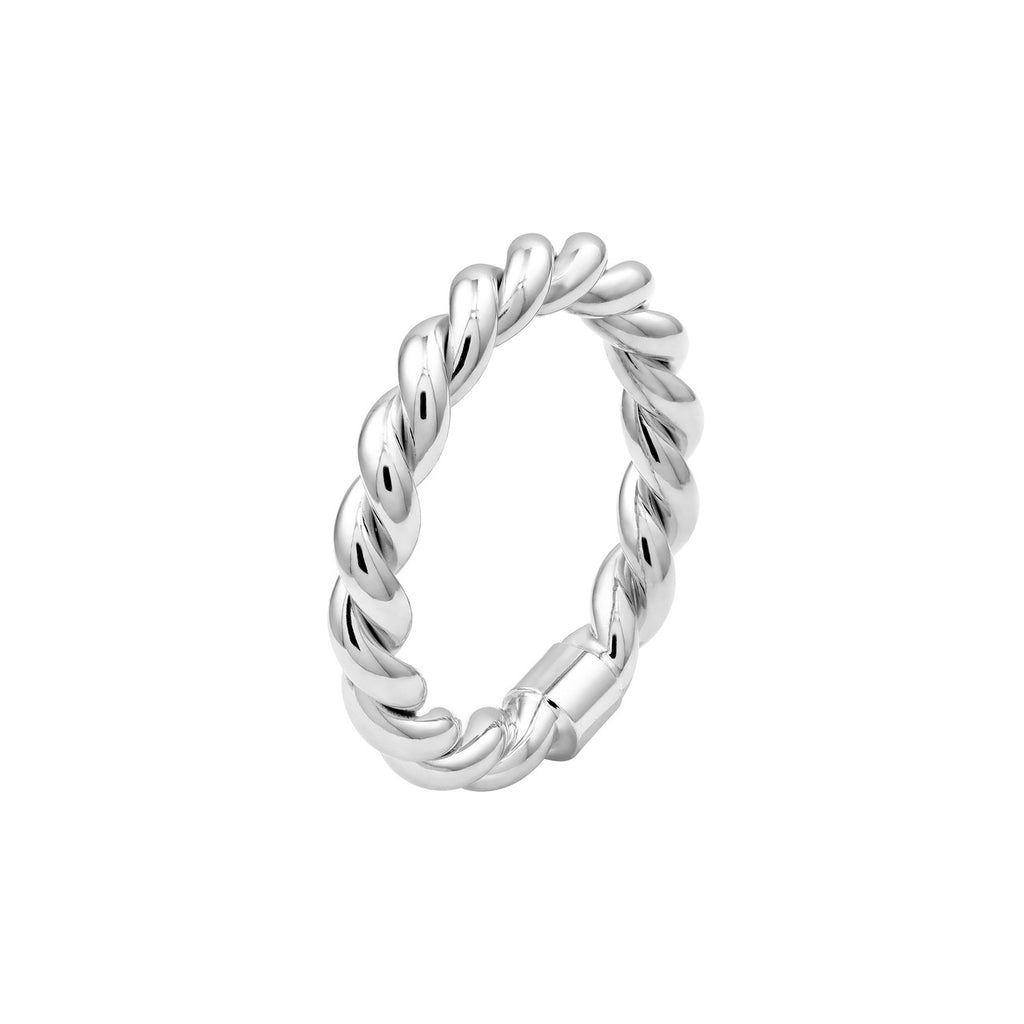14K Gold Double Twist Tube Ring
