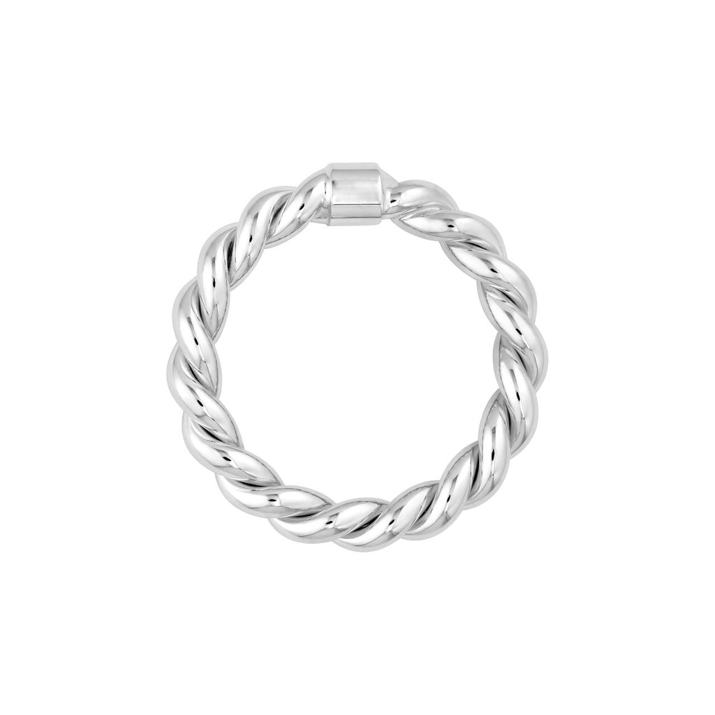 14K Gold Double Twist Tube Ring