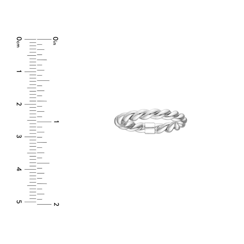 14K Gold Double Twist Tube Ring