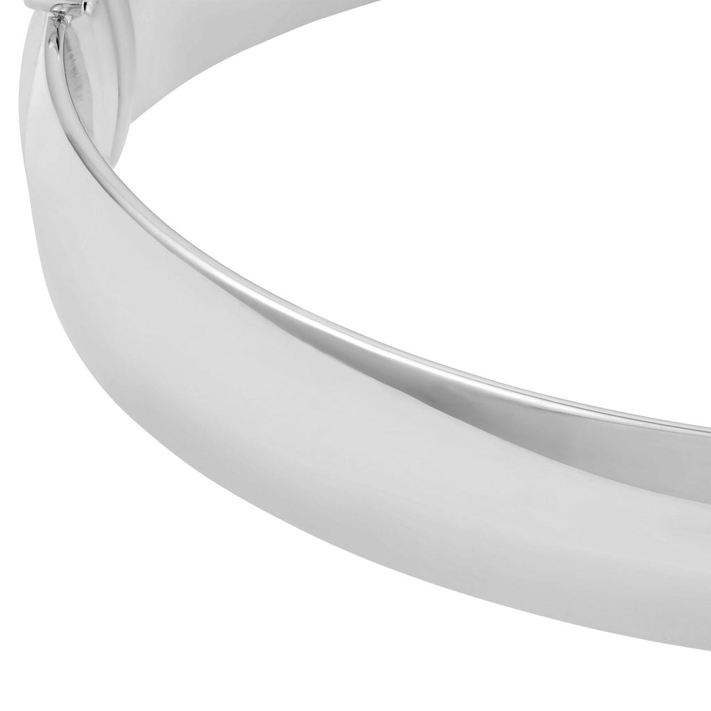 14K Gold 10MM Flat Oval Tube Bangle