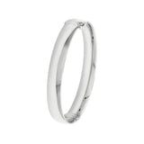 14K Gold 10MM Flat Oval Tube Bangle