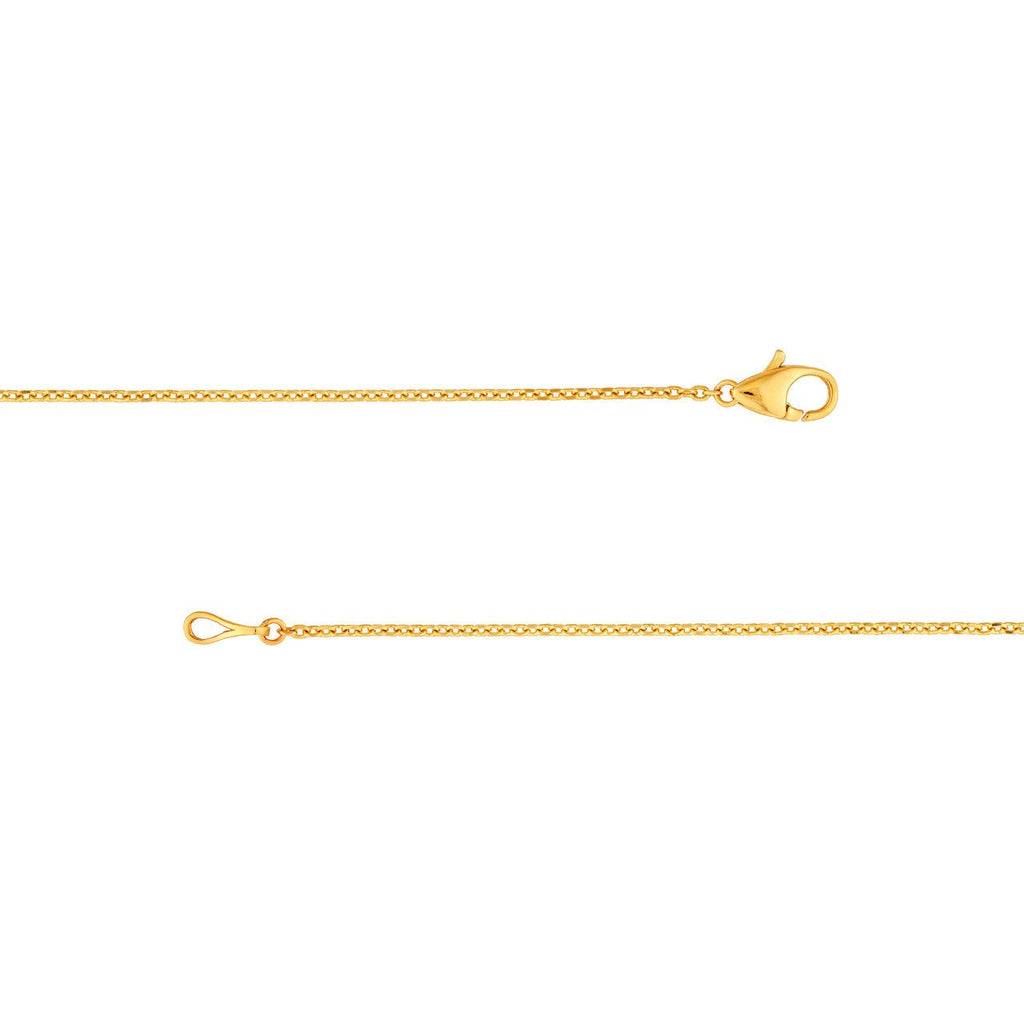 14K Gold Tri Stone Ruby and Diamond Pendant Necklace