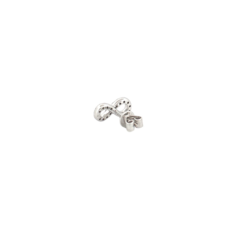14K Gold Diamond Infinity Stud Earrings
