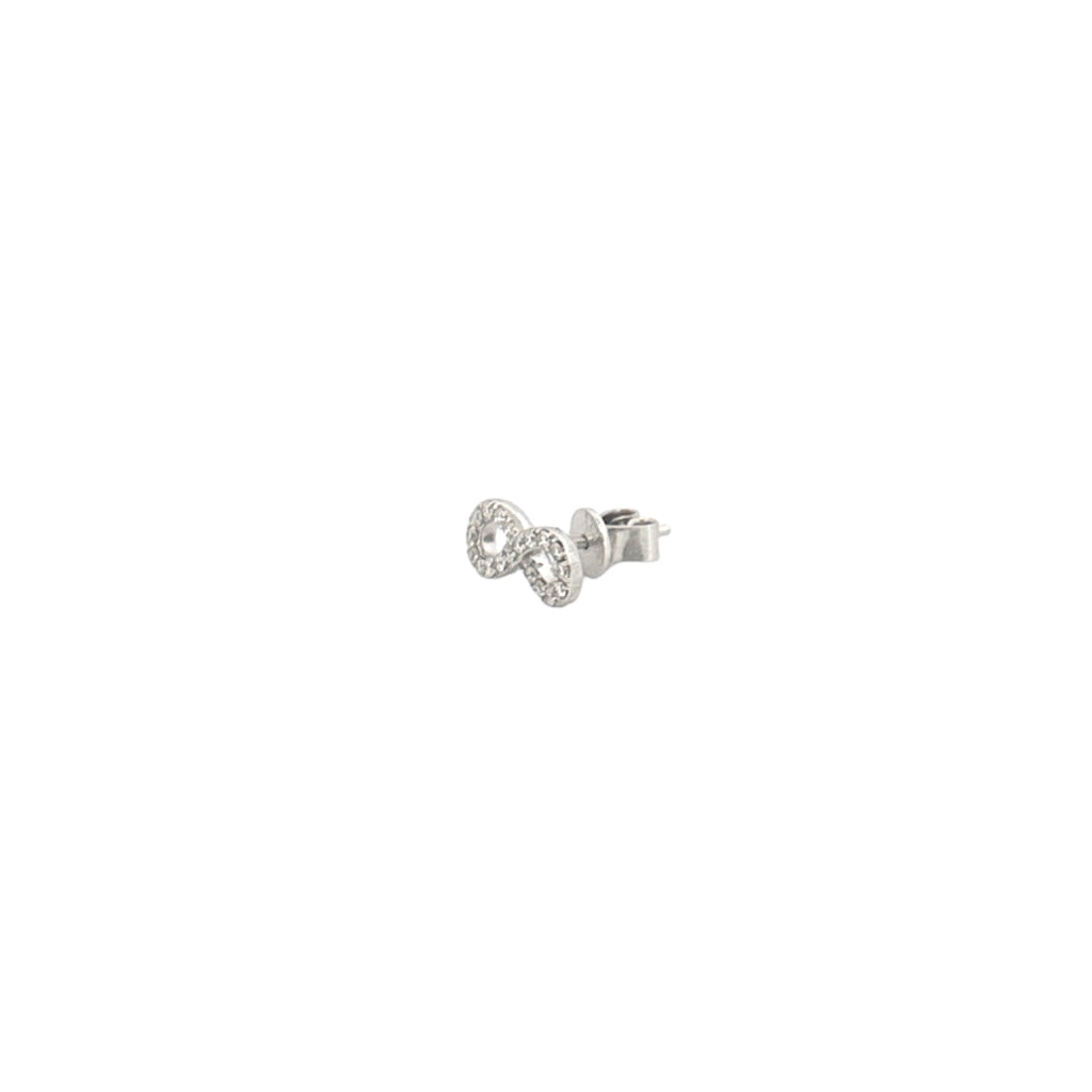 14K Gold Diamond Infinity Stud Earrings