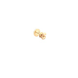 14K Gold Carnelian Round Diamond Stud Earrings