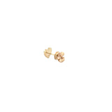 14K Gold Mother of Pearl Heart Diamond Stud Earrings