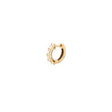 14K Gold Lab Grown Radiant Cut Diamond Huggie Earrings