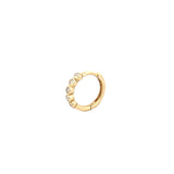 14K Gold Round Bezel Diamond Earrings