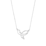 14K Gold Swirl Diamond Necklace