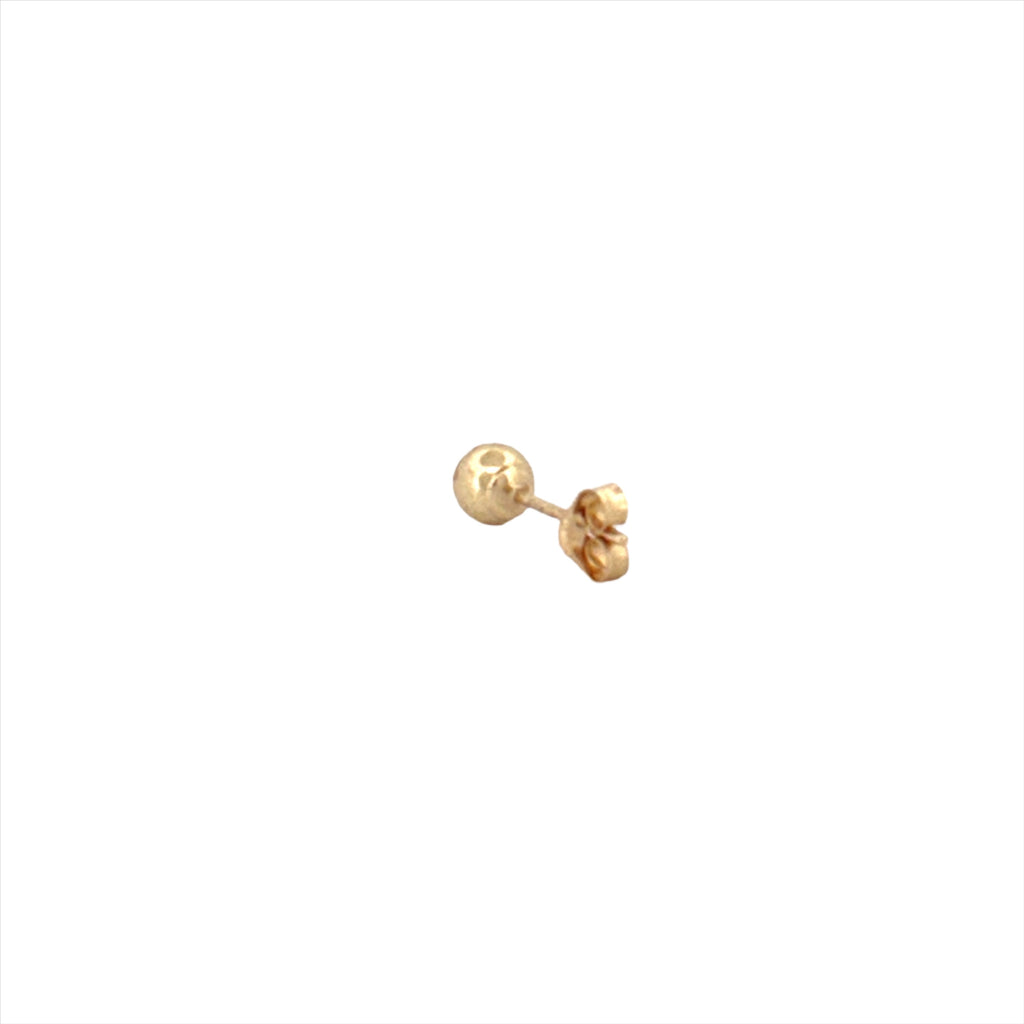 14K Gold Mini Ball Stud Earrings