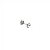 14K Gold Round Green Citrine Halo Earrings