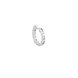 14K Gold Inside Out Lab Grown Diamond Baguette Hoop Earrings