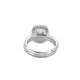14K Gold 2.50 Carat Lab Grown Cushion Diamond Halo Prong Wedding Set