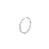 14K Gold 5.50 Carat Lab Grown Diamond In and Out Hoop Earrings