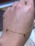 14K Gold Spaced Out Cross Necklace