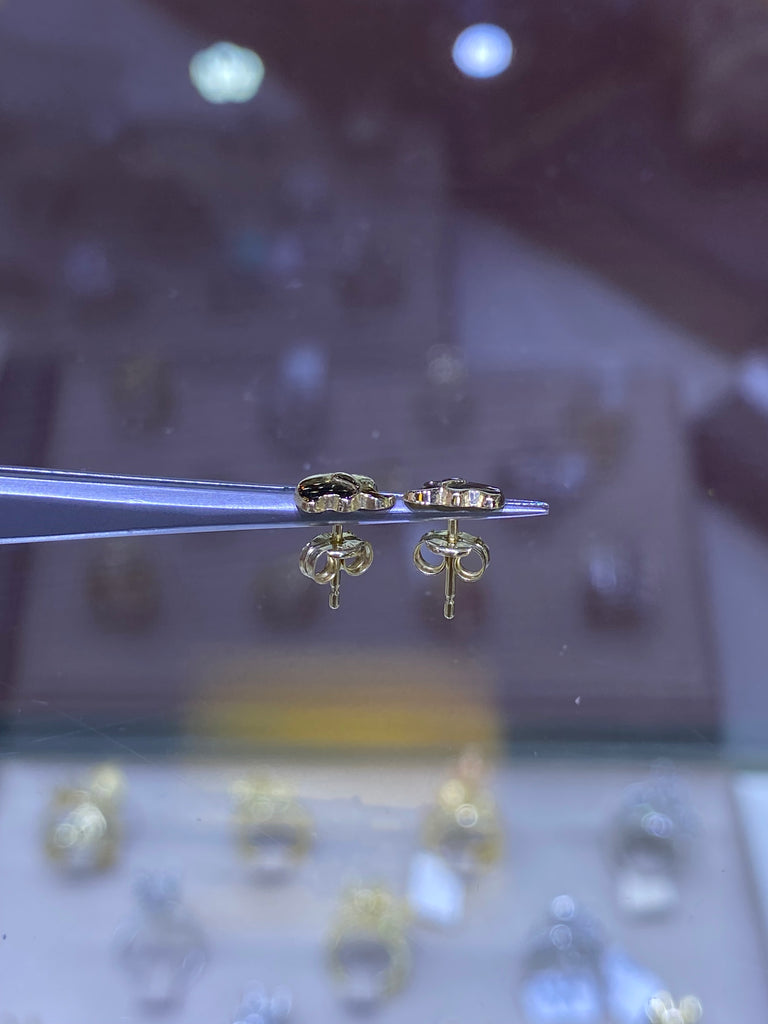 14K Gold Elephant Earrings