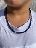 14K Gold Black Spinel Necklace