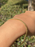 14K Gold Thin 3MM Miami Cuban Bracelet