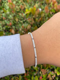 14K Gold Mini Spiked Diamond Bangle