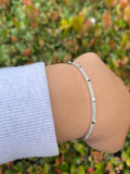 14K Gold Mini Spiked Diamond Bangle