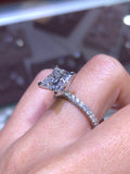 14K Gold 3.00 Carat Princess Cut Lab-Grown Diamond 3D Band