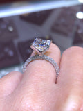 14K Gold 3.00 Carat Princess Cut Lab-Grown Diamond 3D Band