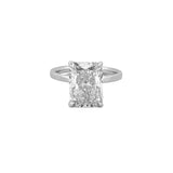 14K Gold 5.00 Carat Lab Grown Radiant Diamond Solitaire Engagement Ring