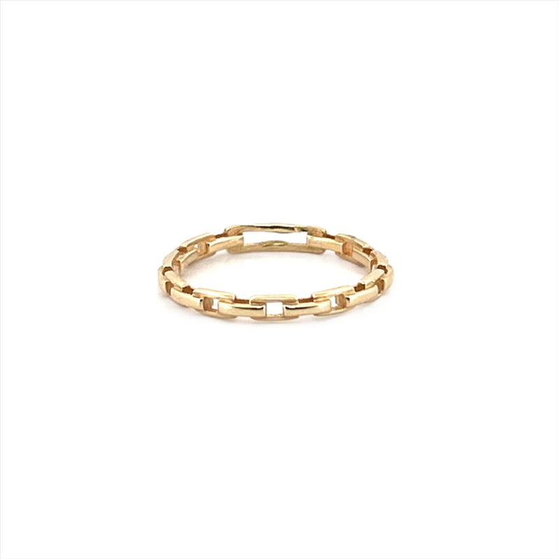 14K Thin Chainlink Gold Band