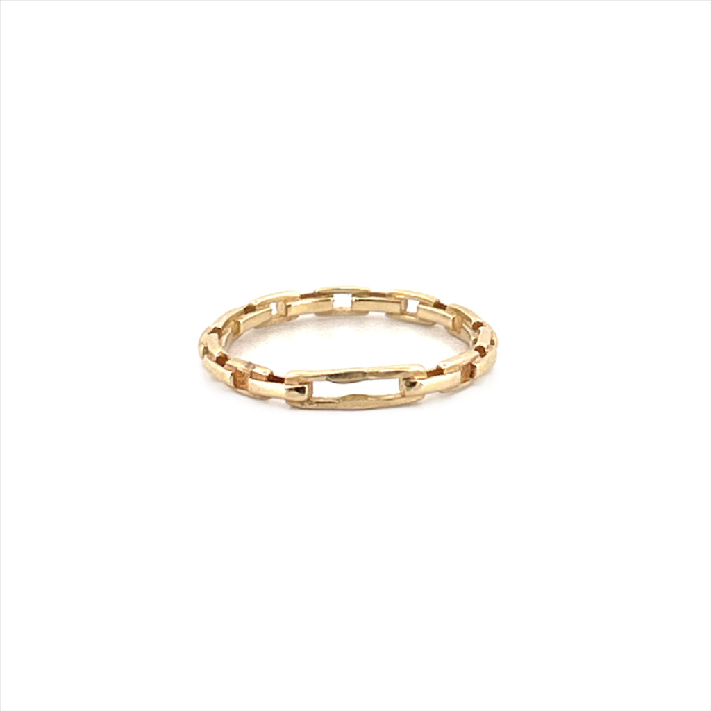 14K Thin Chainlink Gold Band