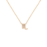 14K Gold Scorpio Diamond Necklace