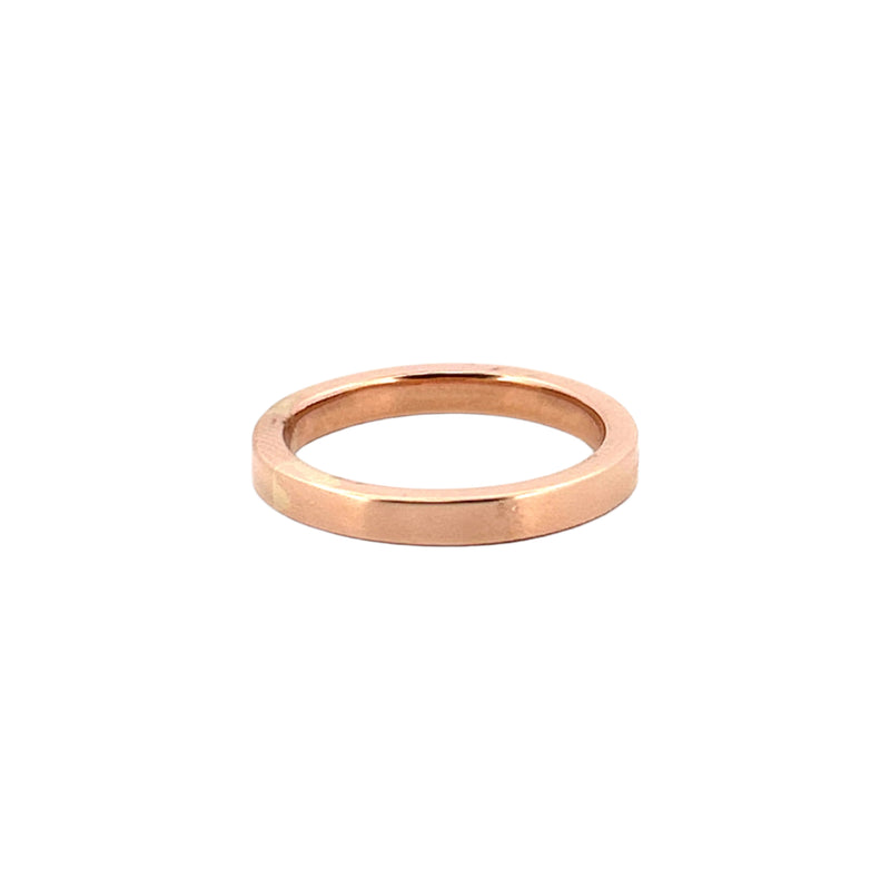 14K Gold Squared 3MM Mens Band