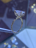14K Gold 4.00 Carat Radiant Cut Moissanite Solitaire Engagement Ring