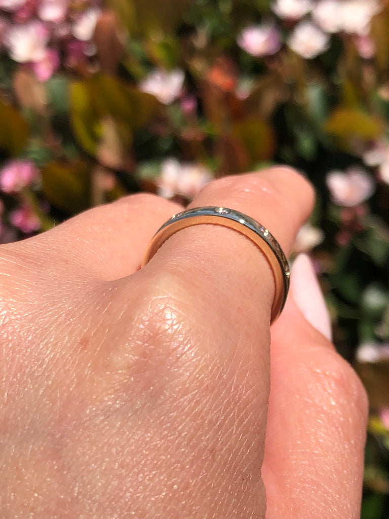 14K Gold Spaced Out Diamond Band
