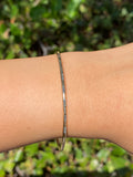 14K Gold Spaced Diamond Cut Bangle
