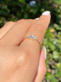 14K Gold Toi Et Moi Heart and Baguette Diamond Ring