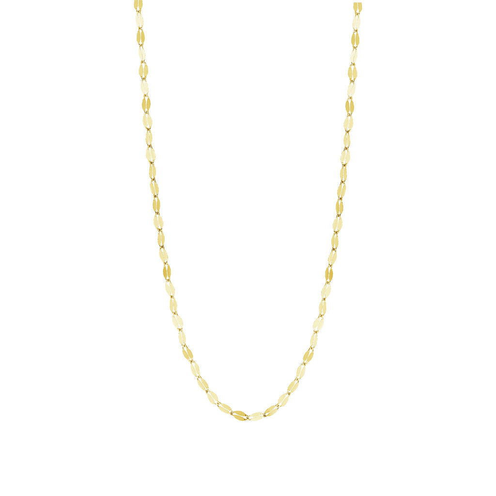 14K Gold Mirror Chain Necklace