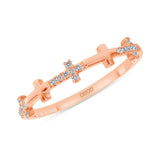 14K Gold Cross Band