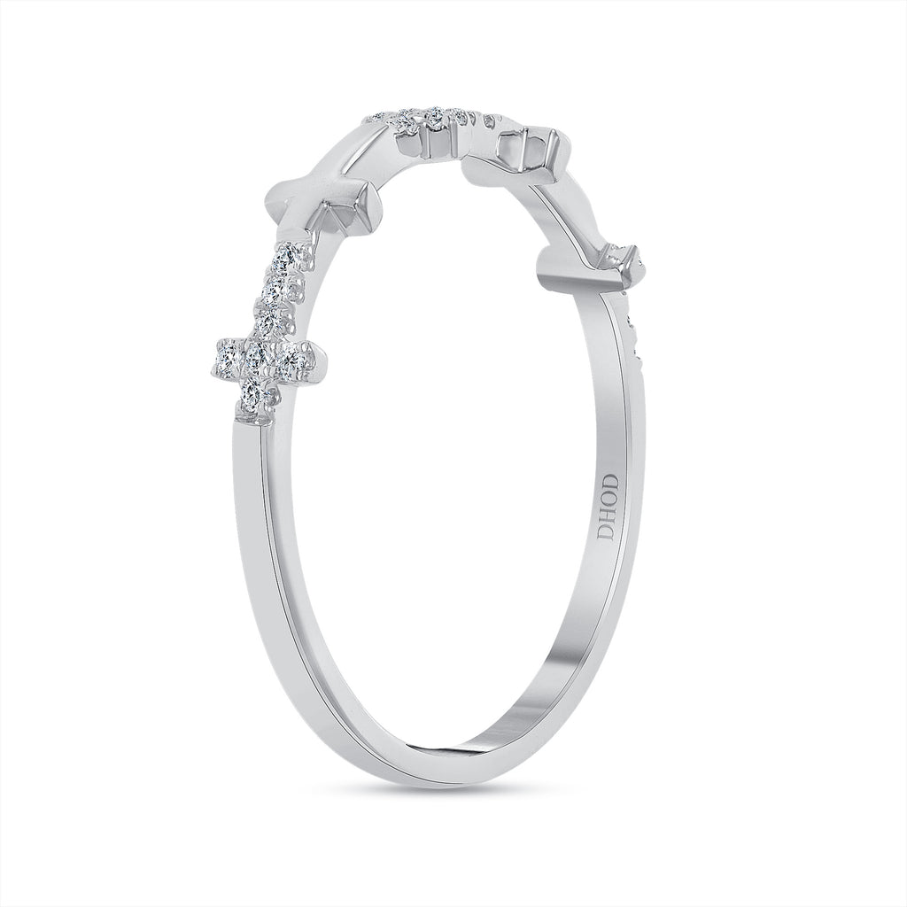 14K Gold Cross Band