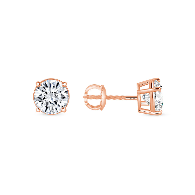 14K Gold 3.00 Carat Lab Grown Diamond Studs