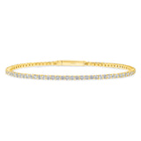 14K Gold Flexible Diamond Bangle