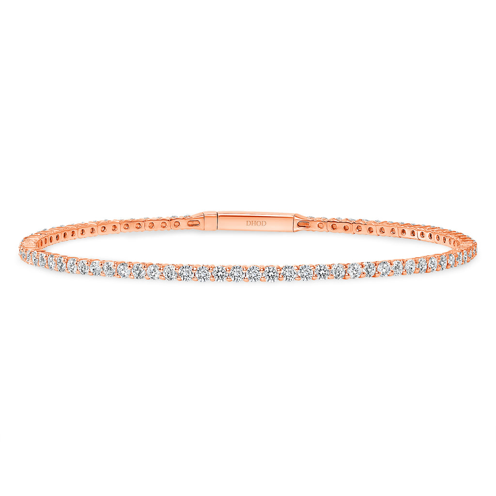 14K Gold Flexible Diamond Bangle