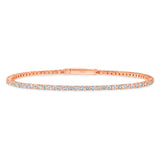 14K Gold Flexible Diamond Bangle