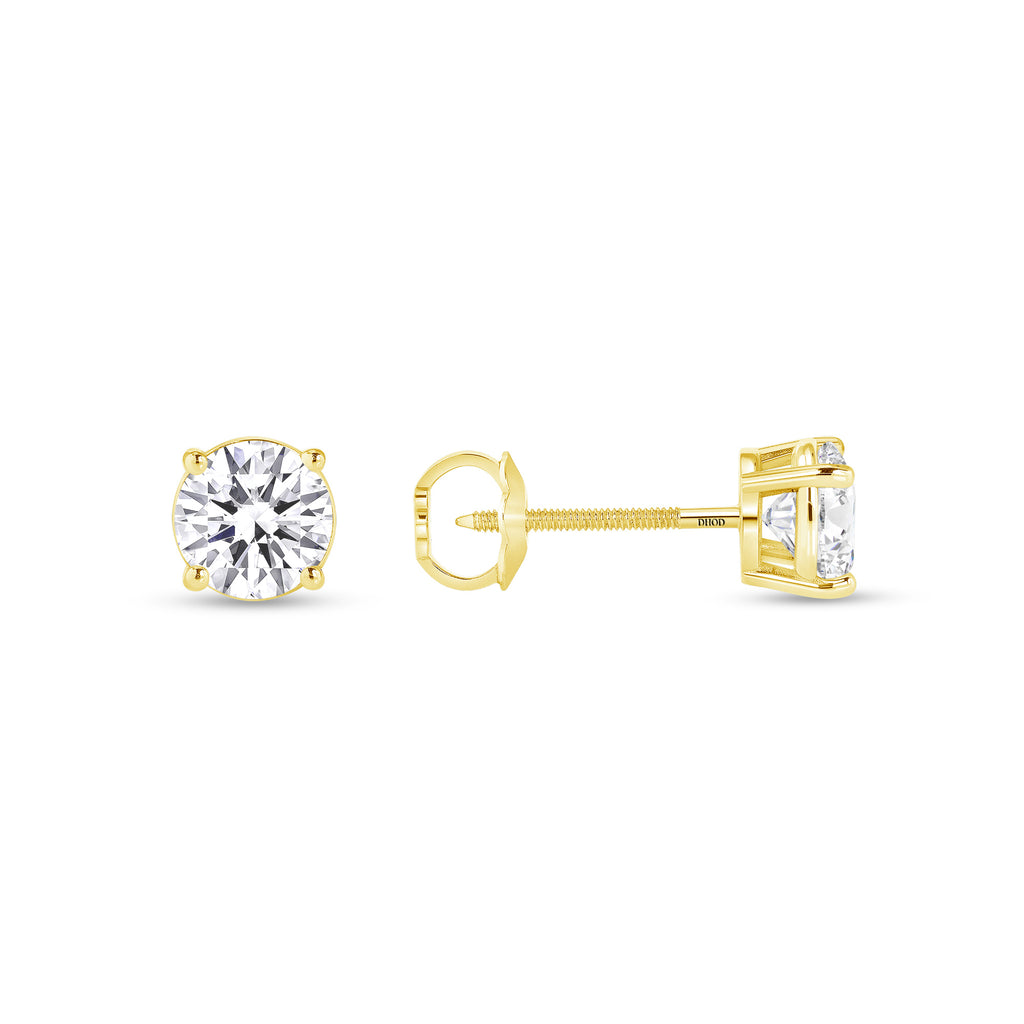14K Gold 1.00 Carat Lab Grown Diamond Studs