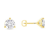14K Gold 3.00 Carat Lab Grown Diamond Studs