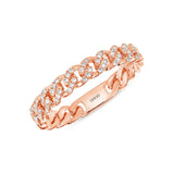 14k Gold Cuban Link Diamond Ring