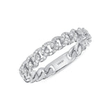 14k Gold Cuban Link Diamond Ring