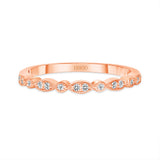 14K Gold Art Deco Diamond Wedding Band
